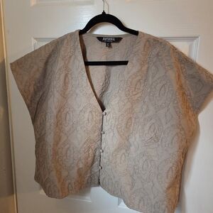 Disturbia Beige Button Down Shirt